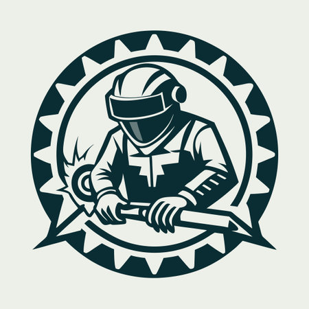 Engineering-Inspired Vector Illustration of Welding Processのイラスト素材