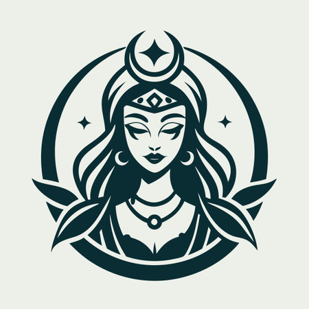 Enchanted Maiden under the Moon's Embrace: A Nostalgic Charmのイラスト素材