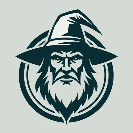Enchanting Witch Logo with Hat and Wizard Theme for Business Identityのイラスト素材