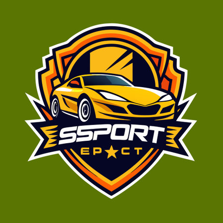 Sleek and Sporty Car Illustration for E-Sports Enthusiastsのイラスト素材