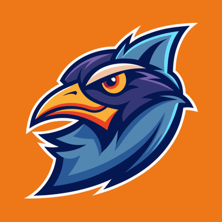 Mascotized Bird Symbol in a Clean, Vectorized Styleのイラスト素材