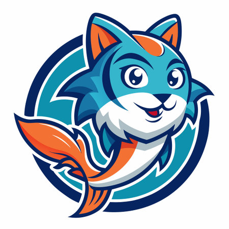 Vector Catfish Mascot Illustration for Sport Teams or Business Logo Designのイラスト素材