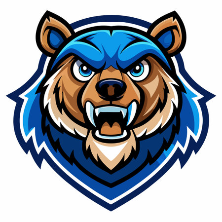 Vector Graphic Illustration of a Bear Mascot with a Cartoonish Styleのイラスト素材