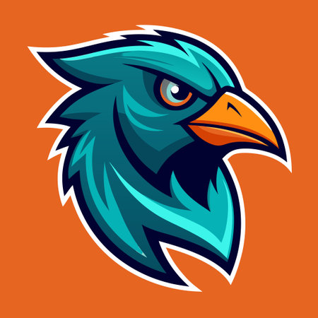 Minimalist Vector Bird Mascot Logo with Simple and Modern Styleのイラスト素材