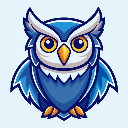 Cartoonish Vector Illustration of an Adorable Owl Mascot Characterのイラスト素材