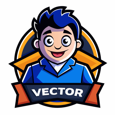 Vector Illustration of a Director Filmmaker Cartoon Animal with a Clapboardのイラスト素材