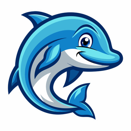 Playful Vector Cartoon Illustration of a Dolphin Mascot Standing on a Globeのイラスト素材