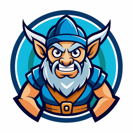 Stylized Vector Logo Illustration of a Group of Dwarves Mascotsのイラスト素材