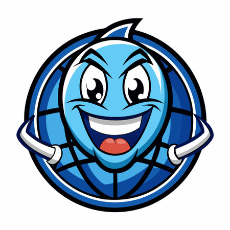 Playful Globe Mascot with Cartoon Style and Vector Logo Designのイラスト素材