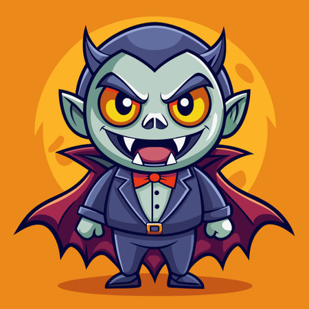 Halloween Mascot Cartoon Character with a Vector Logo Designのイラスト素材