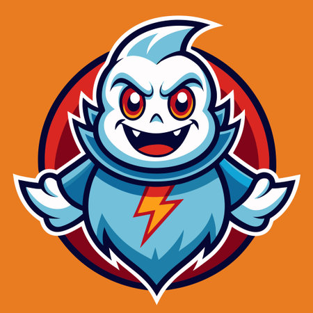 Spooky Vector Illustration of a Ghost Mascot with a Cartoonish Styleのイラスト素材