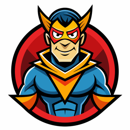 Vector Illustration of a Superhero Hero Max Character Mascot Cartoonのイラスト素材