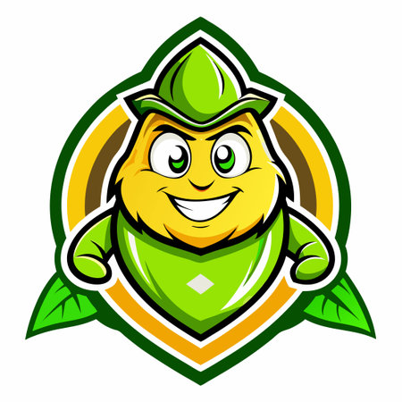 Adorable Cartoon Mascot of a Ripe Honey Dew Melon Characterのイラスト素材