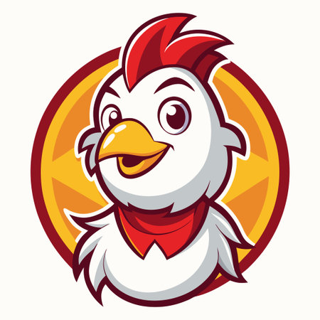 Adorable Cartoon Car Driven by a Playful Baby Chicken Mascotのイラスト素材