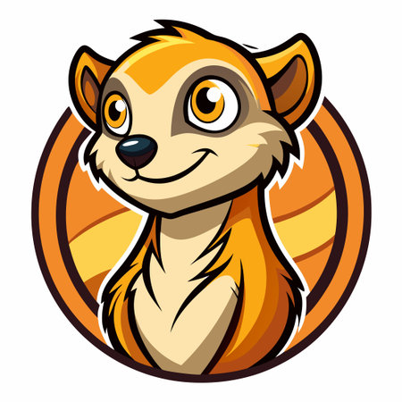 Amusing Meerkat Mascots Bring Cartoon Charm in Vector Logo Illustrationのイラスト素材