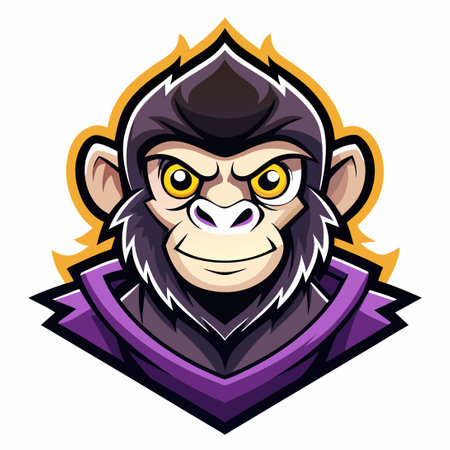 Illustrative Cartoon Monkey Mascot for Marketing or Brandingのイラスト素材