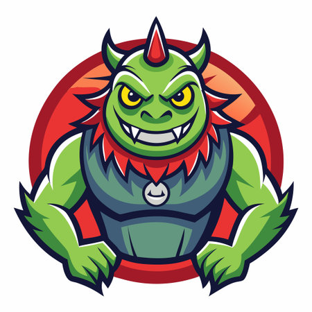 Monstrously Appealing: A Simple Yet Enchanting Vector Logo Mascot
