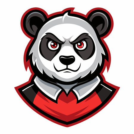 Cute and Playful Panda Mascot Cartoon Character with Dynamic Vector Illustration Styleのイラスト素材