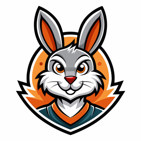 Vector Illustration of a Stylized Rabbit Mascot Cartoon Characterのイラスト素材