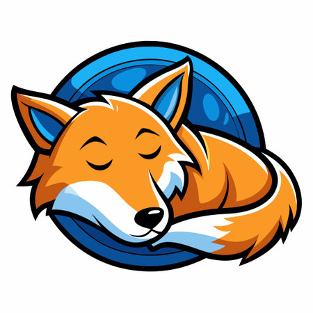 Adorable Sleeping Dog Mascot Cartoon Illustrationのイラスト素材