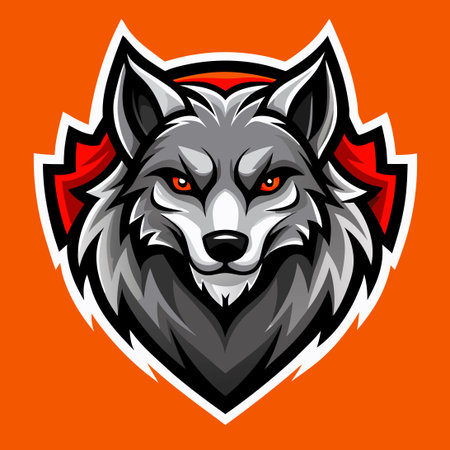Majestic Vector Logo Wolves Mascot Illustration in a Simple Style