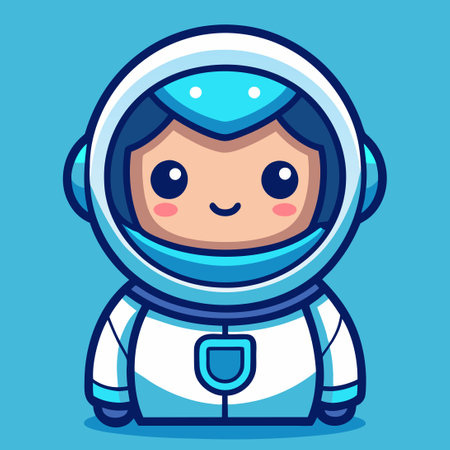 Adorable Astronaut in a Cozy Hoodie Cartoon Characterのイラスト素材