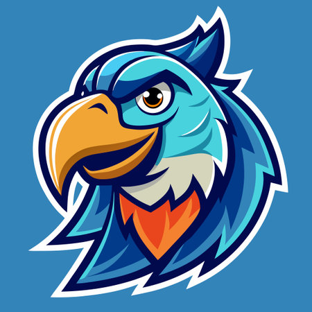 Colorful Cartoon Parrot Mascot with a Fun and Playful Expressionのイラスト素材