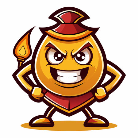 Adorable Cartoon Shopping Cart with Cute Logo Illustrationのイラスト素材