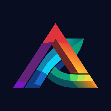 Abstract Gradient Logo Illustration with Vibrant Color Flurryのイラスト素材