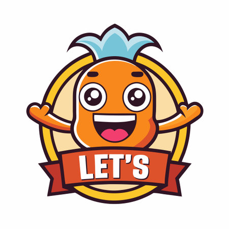 Charming Let's Shop Mascot Symbolizing Shopping and Retail Fun