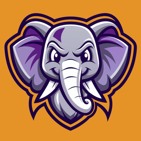 Minimalist Elephant Logo Design for Brand or Mascotのイラスト素材