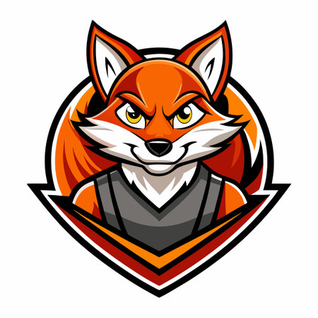 Fierce and Cunning: Vector Illustration of a Fox Racer Mascot Cartoonのイラスト素材