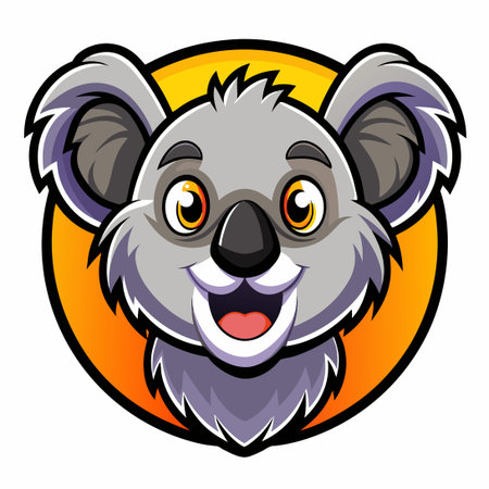 Cute and Cartoonish Koala Mascot Logo with Vectorized Illustration Styleのイラスト素材