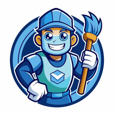 Super Cleaning Power: Vector Logo Illustration of a Massively Clean Carのイラスト素材