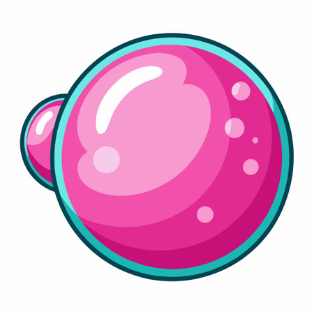 Chewy Bubble Gum Candy with Colorful Wrapper: A Sweet Treat for Cartoon Loversのイラスト素材