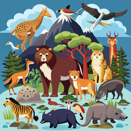 Majestic Wildlife Gathering in the Untamed Arctic Wilderness