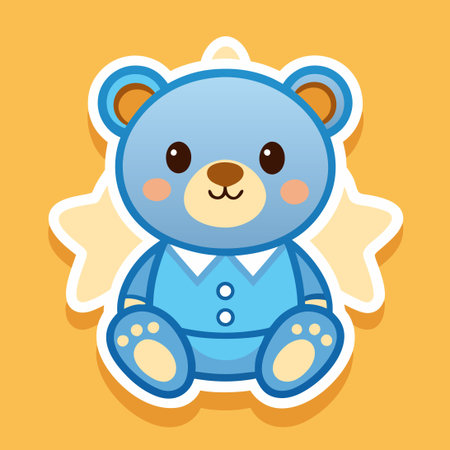 Cartoon Sticker of Baby Shower Greeting Card for Event on September 28, 2024のイラスト素材