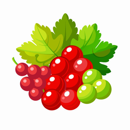 Vibrant Symphony of Organic Hues: Red and Green Natural Punchのイラスト素材