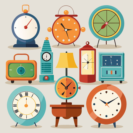 Retro, Modern, and Stylish Collection: A Nostalgic Journey Through Designのイラスト素材