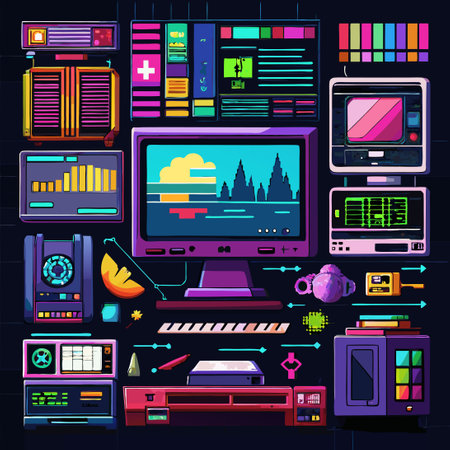 Captivating Collection of Modern Glitch Effects and TV Noise Glitches for Visual Projectsのイラスト素材