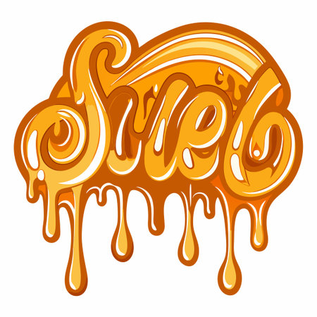 Cascading Swirls of Decadent Melted Caramel Drizzleのイラスト素材