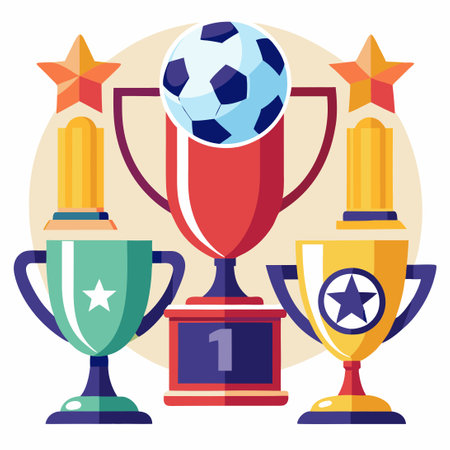 Transparent PNG Cutouts of Golden Cup Trophies for Design and Web Usageのイラスト素材