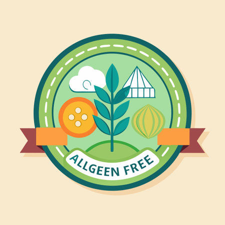 Allergen-Free Icon Set for Product Labeling Ensuring Safe and Clear Dietary Choicesのイラスト素材