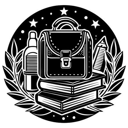 Excited Kids Returning to School with Backpacks and Books in Handのイラスト素材