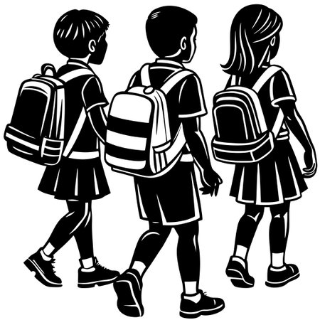 Quirky Back to School Adventure with Colorful Suppliesのイラスト素材