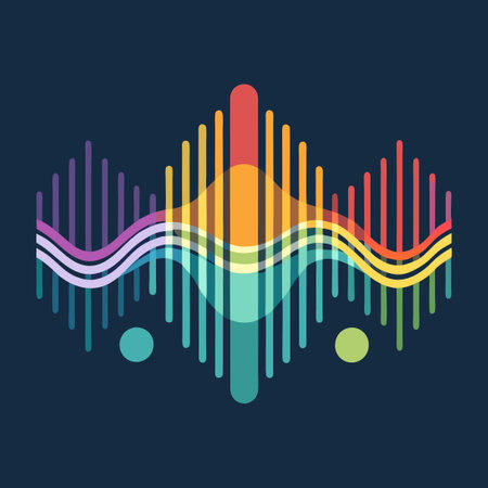 Abstract Wave Elements Depict a Vibrant and Linear Set of Fluid Patternsのイラスト素材