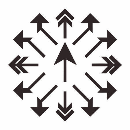 Comprehensive Black Vector Arrow Collection for Versatile Design Needsのイラスト素材