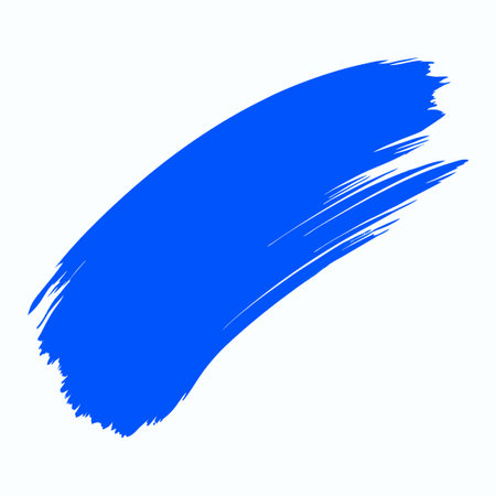 Isolated Azure Paintbrush Stroke against a Pristine White Backgroundのイラスト素材