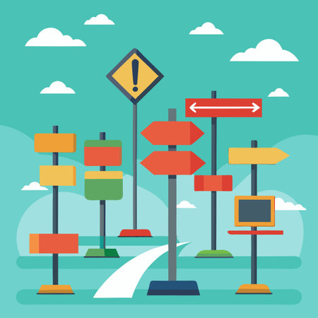 Comprehensive Collection of Empty Traffic Signs for Customization and Designのイラスト素材