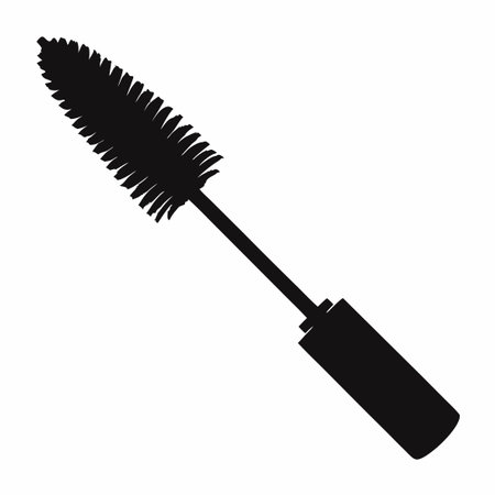 Intricate Black Mascara Brush Stroke Isolated on White Backgroundのイラスト素材